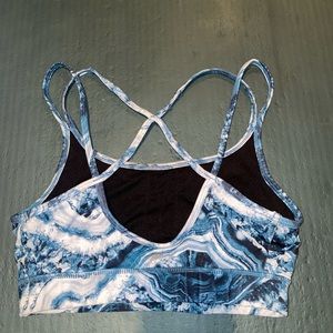 GAIAM strappy back bra XS tie die swirl